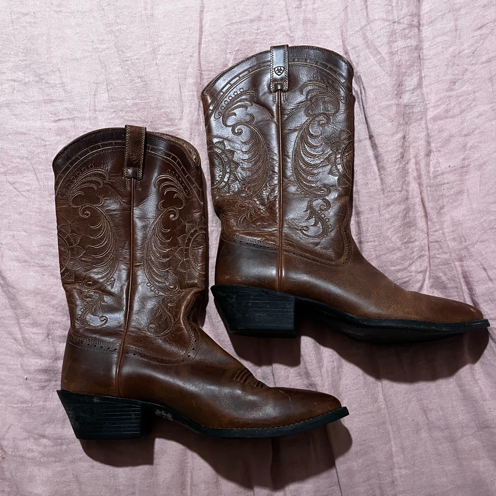 Ariat Desert Holly Western Boot Brown Leather Cowboy Size 10 B